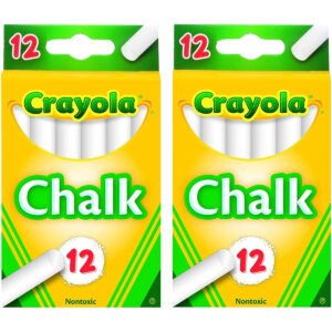 Crayola White Chalk 12 Each (51-0320) - 2 Pack