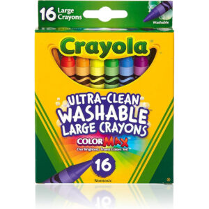 Crayola Ultra Clean Washable Large Crayons, Multi-Colour, Cy52-3281