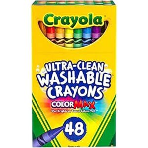 Crayola Ultra Clean Washable Color Max Crayons, Standard Size, Set of 48