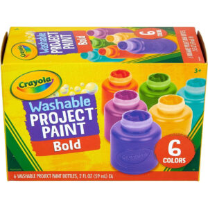 Crayola Washable Kids Paint, Assorted Bold Colors, Painting Supplies, 6 Count
