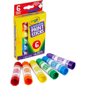 Crayola Washable Paint Sticks, No Water Required, Paint Set for Kids, Art Supplies, 6 Count