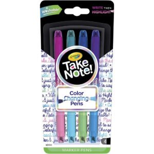 Crayola Color Changing Pens, Bullet Journal Supplies, 8 Colors, 4Count, Multicolor