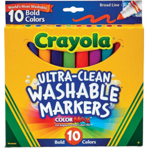 Crayola Ultra Clean Washable Color Max Markers, Multi-Colour, Cy58-7853
