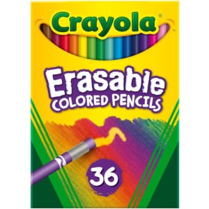 Crayola Erasable Colored Pencils, 36 Count, Art Tools, Ages 4, 5, 6, 7