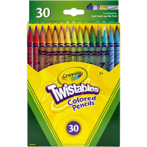 Crayola Twistables Colored Pencils, Always Sharp, Art Tools for Kids, 30 Count