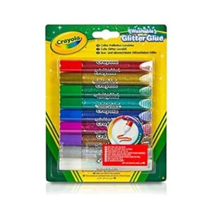 Crayola Washable Glitter Glue 9-Pieces Set, Multicolour