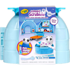 Crayola Scribble Scrubbie Pets Arctic Igloo, Color Change Pets & Storage Case, Gift for Girls & Boys