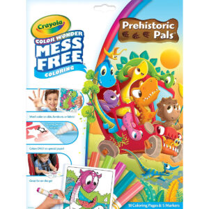 CRAYOLA Color Wonder Prehistoric Pals, Mess Free, Dinosaur Toys, Easter Basket Stuffers, Gift for Kids, Age 3, 4, 5, 6, Multi