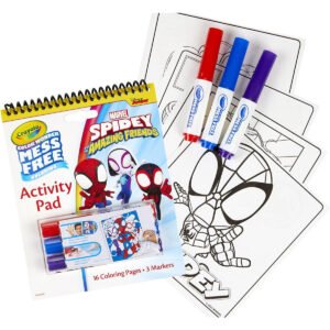 Crayola Color Wonder Activity Pad, Spiderman Coloring Pages & Mess Free Mini Markers, Gift