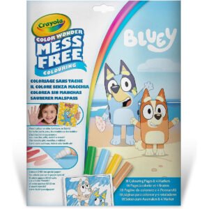 CRAYOLA Color Wonder Colouring Set with 18 Colouring Pages & 4 Blue Spot Free Markers, Creative Activity for Kids Ages 3, 4 and 5 Years