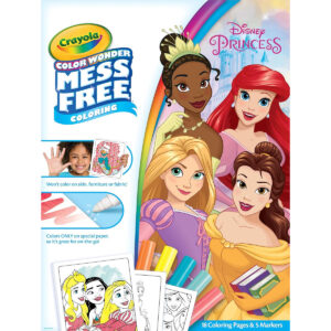 Crayola Color Wonder Disney Princess Coloring Book Pages & Markers, Multi-Colour, Cy75-7003