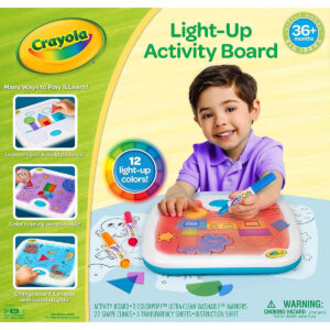 Crayola Light Up Activity Board, Educational Toy For Kids, Gift For Ages 3, 4, 5, 6