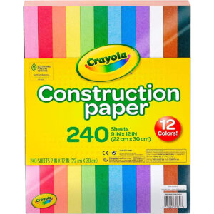 Crayola Construction Paper, 240 Count, Multicolor, Model:99-3200