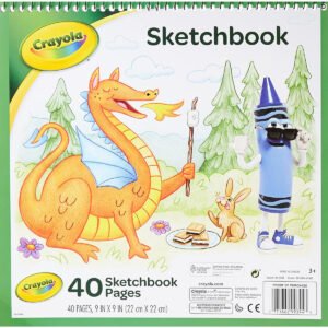 CRAYOLA Sketchbook White 9"X9", 40 sheets 1-Pack 99-3404