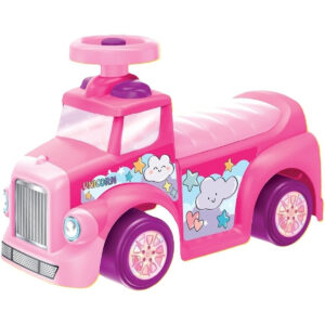 D-Power My First Foot to Floor Multicolour | Toddler Walker Foot to Floor Slider | Hidden Storage Space, Moveable Steering Wheel & Squeaky Horn | Pre-School & Nursery Walking Aid | Ages 1+ (Unicorn)