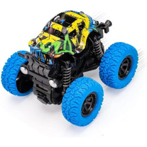D-Power - Friction Stunt Monster Truck - Blue | Inertia Drive, Safe for Kids, Great Gifts | 3+