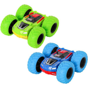 D-Power - Double-Sided Friction-Powered Monster Truck | Durable ABS, No Batteries Required – Green | Age 3+