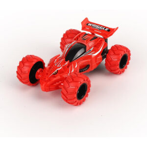 D-Power - Fiction Inertia Racecar - Red | 360° Rotating Stunts, No Batteries, for Kids | 3+