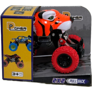 D-Power - PullBack Crazy Tiger Truck | No Batteries Needed, Fun for All Ages | 3+