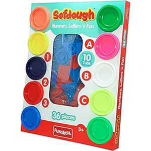 Fundough - Numbers, Letters N Fun , Cutting, Shaping And Learning , 3Years + , Multi-Colour
