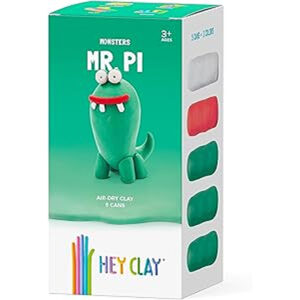 Hey Clay - Cyber Cars BLUE CYBER CAR Colourful modelling air-dry clay, 2 cans with fun interactive app for kids 3 years +