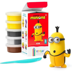 HEY CLAY Despicable Me Minions Set - Minion Kevin - Colorful Modeling Air Dry Clay for Kids - Air Dry Clay Kit 5 Cans and Sculpting Tools with Fun Interactive Instructions App - Age 3 and up