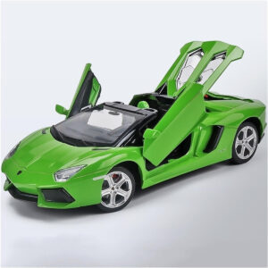 D-power – Lamborghini Aventador Roadster – Green | Die-Cast Replica, Ultimate Collector's Item, Hyper Cars | Pull Back Collection with Lights & Sounds | Size - 1:32, For Kids 3+