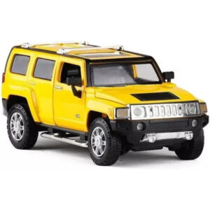 D-power – Hummer H3 - Yellow | Die-Cast Replica, Ultimate Collector's Item, SUV Cars | Toy Vehicles, Metal Toy Car Model - Pull Back Collection | Size - 1:32, For Kids 3+