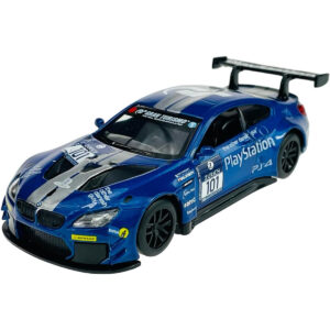 D-power – BMW M6 GT3 - Blue | Die-Cast Replica, Ultimate Collector's Item, Racing Cars | Toy Vehicles, Metal Toy Car Model - Pull Back Collection | Size - 1:32, For Kids 3+