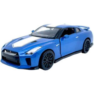 D-power - Nissan GT-R (R35) – Blue | Die-Cast Replica, 50th Anniversary - Ultimate Collector's Item, Limited Edition | Pull Back Collection with Lights & Sounds | Size - 1:32, For Kids 3+