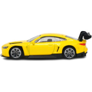 D-power – BMW M4 GT3 - Yellow | Die-Cast Replica, Ultimate Collector's Item, Race Cars | Toy Vehicles, Metal Toy Car Model - Pull Back Collection | Size - 1:64, For Kids 3+