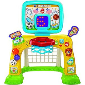 VTech - Smart Shots 2in1 Sports Center | Interactive Toy for Babies, Football & Basketball | Preschool Learning Toys for Kids, Audible Electronic Device