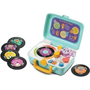 Vtech - My 1st Record Player - Multicolour | Double-sided records feature 5 different music styles with animal friends singing cool songs | Suitable ages 12+ up
