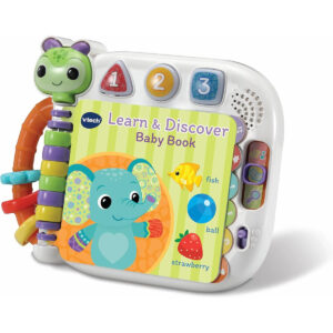 Vtech - Learn & Discovery Baby Book - Multicolour | Travel Book, easy-to-turn, wipe-clean pages & 3 play modes | suitable ages 6 m + up