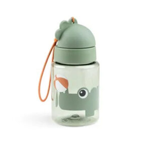 Done By Deer - Playground Printed Straw Bottle - Green - 280ml