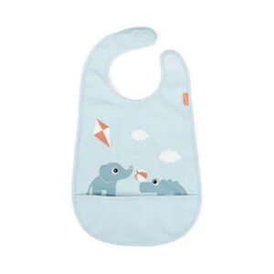 Done By Deer Bib W/Velcro Playground Blue