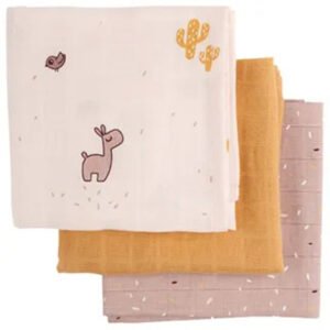 Done By Deer Burp Cloth 3-Pack Gots Lalee Powder