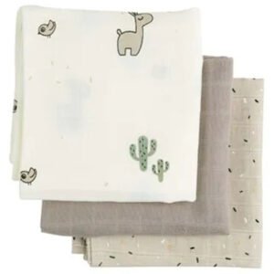 Done By Deer Burp Cloth 3-Pack Gots Lalee Sand