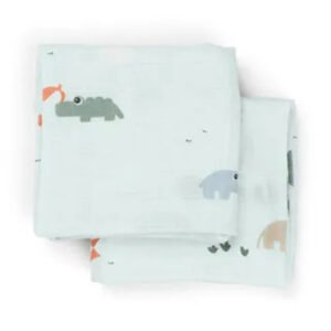 Done By Deer Burp Cloth 2-Pack Playground Blue
