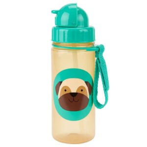 SkipHop - Zoo Straw Bottle - Pug - 384ml