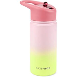 SkipHop - Wander Stainless Steel Straw Bottle - Wildflower - 450ml