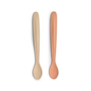 Citron Silicone Feeding Spoon Long Set of 2 Ballerina