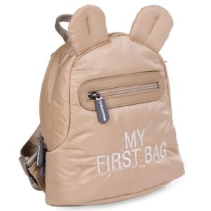 Childhome - Kids My First Bag - Puffered Beige - 5-Inch/13cm