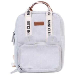 Childhome - Mini Club Kids Backpack Signature - Off White - 12-Inch/30.5cm