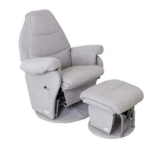 babyhood - Vogue Feeding Glider Chair And Ottoman Boucle - Grey
