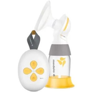 Medela Solo Single Electric Breast Pump Clear Yellow Grey