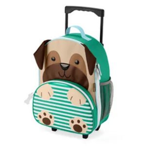 Skiphop - Zoo Kids Rolling Luggage - Pug - 15-Inch/38.5cm