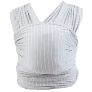 Ergobaby Aura Sustainably Sourced Knit Baby Wrap Grey Stripes