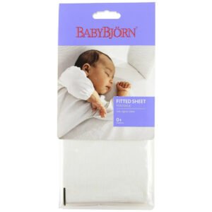 BABYBJORN - Fitted Organic Sheet For Cradle - White