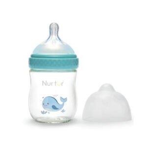 Nurtur Cozi - PP Bottle With Wide Teat 160ml - Blue / Whale
